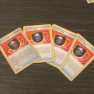 Pokemon Trainer Heavy Ball Card Set - Yellow and Red